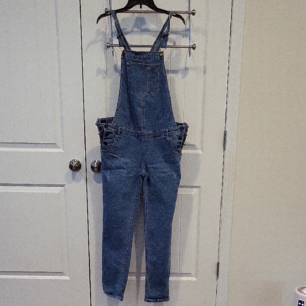 Denim Blue Women's Maternity Overall